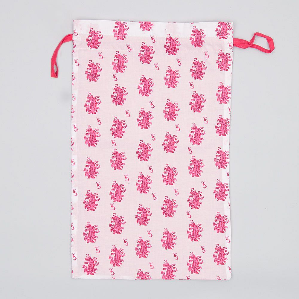 Field of Flora Drawstring Bag