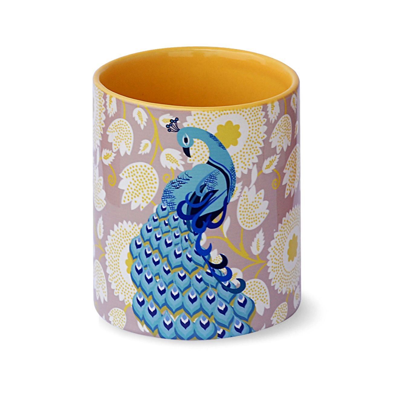Floral Peacock Dance Mug