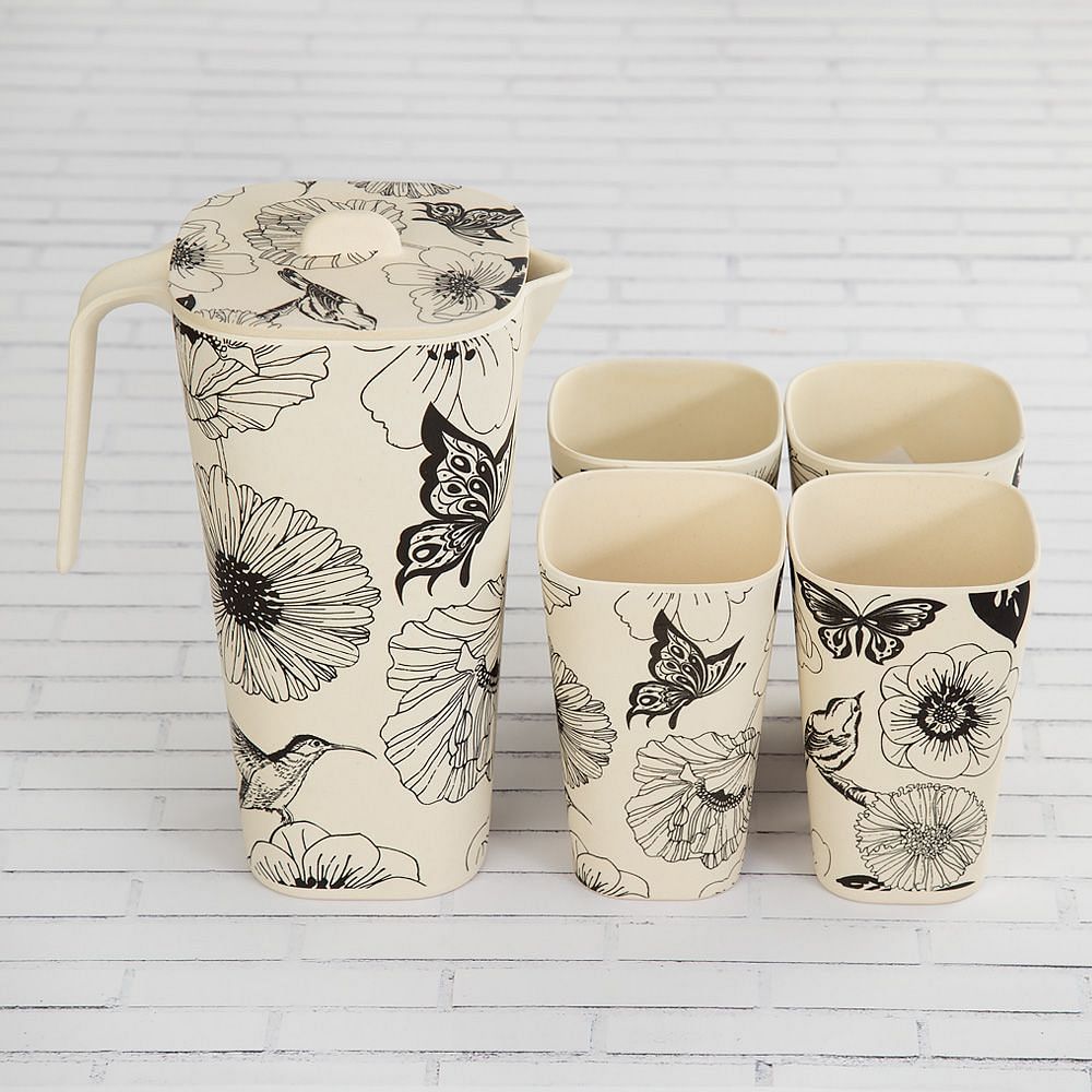 Monochromatic Bamboo Jug set