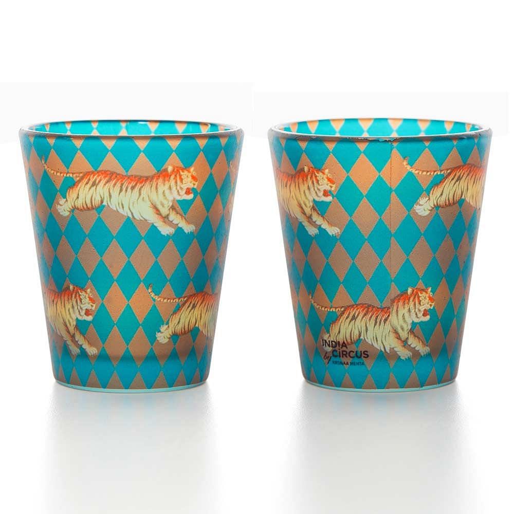 Obscure Ochre Frosted Shot Glasses (Set of 2)
