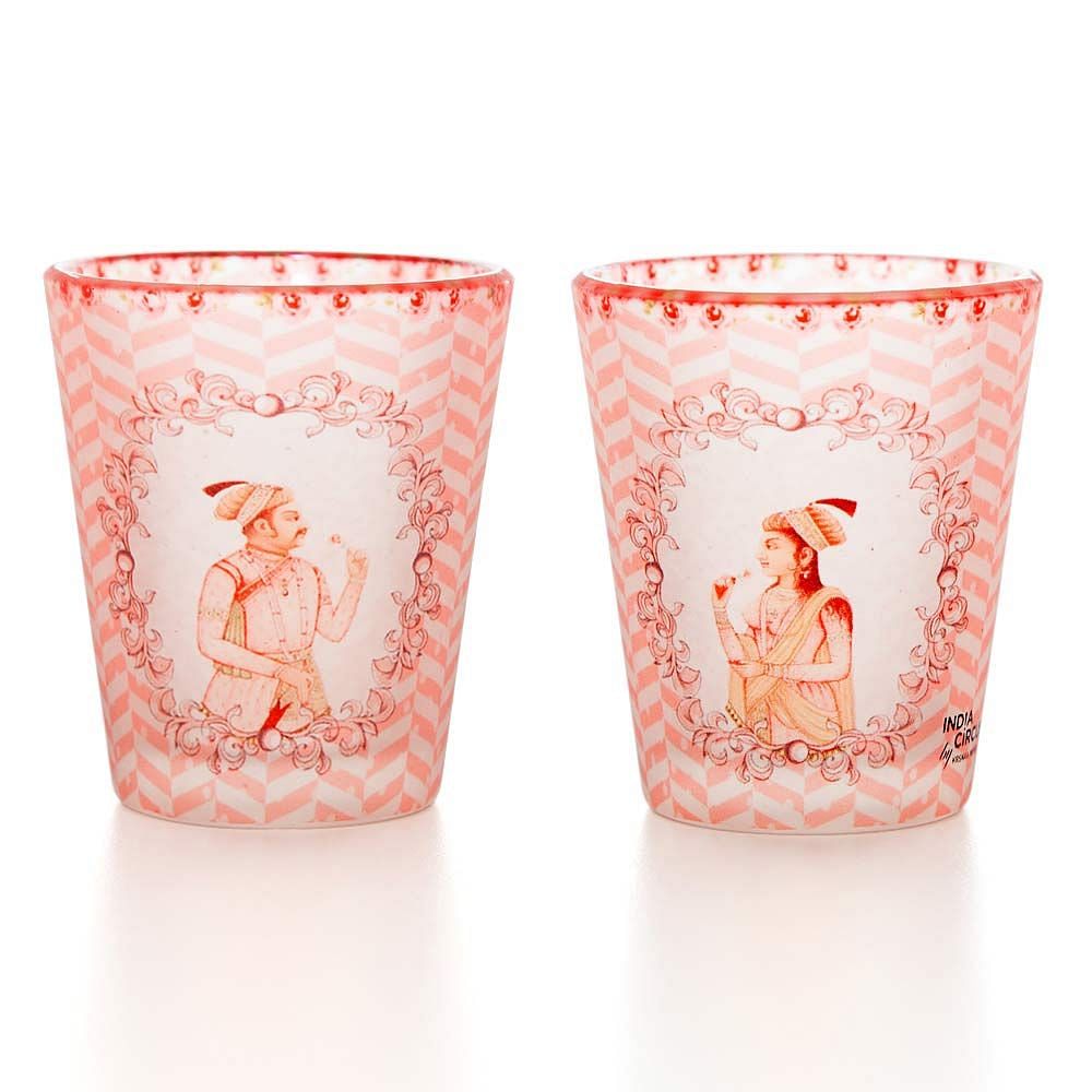Mughal Corridors Frosted Shot Glasses (Set of 2)