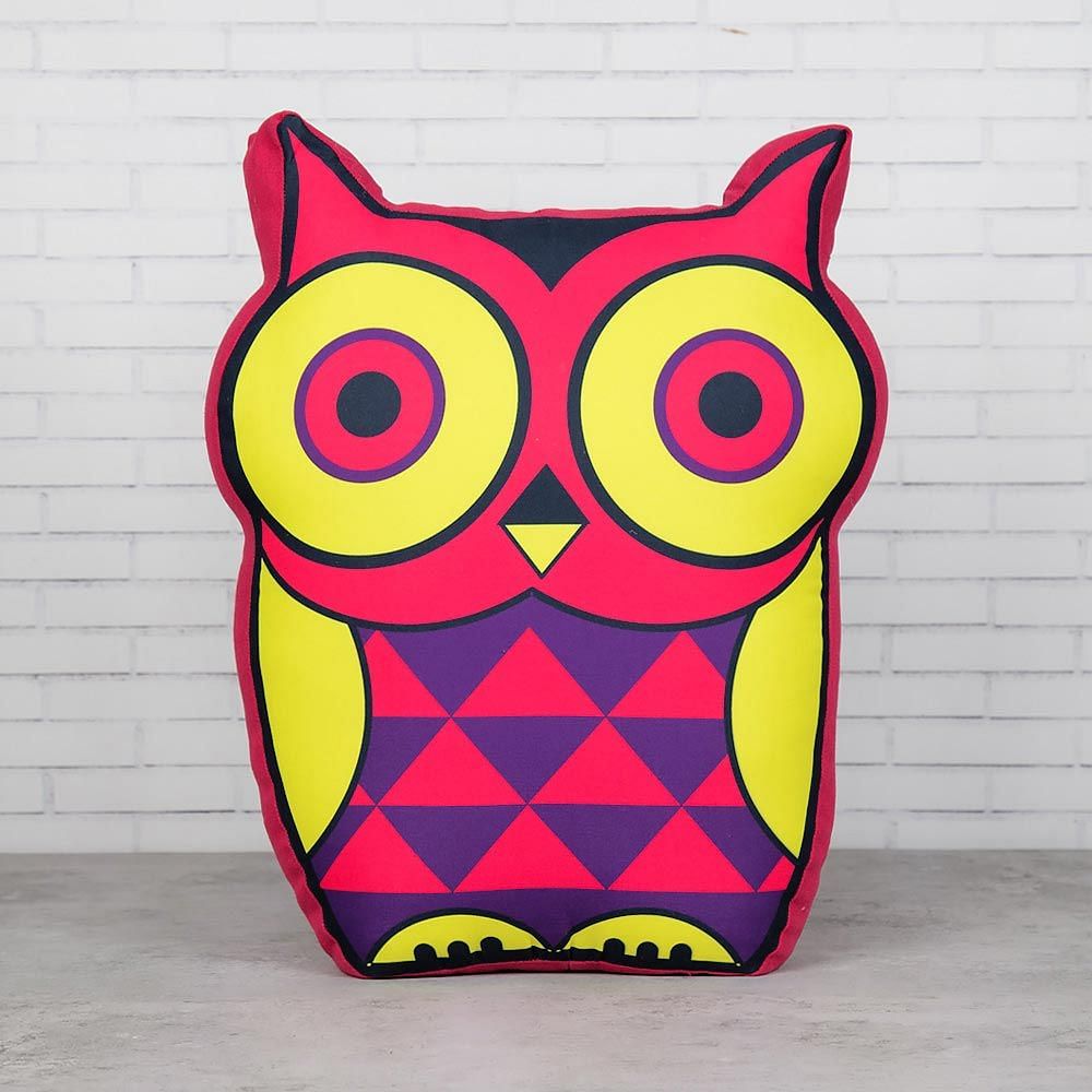 Peeking Owls Shaped Cushion