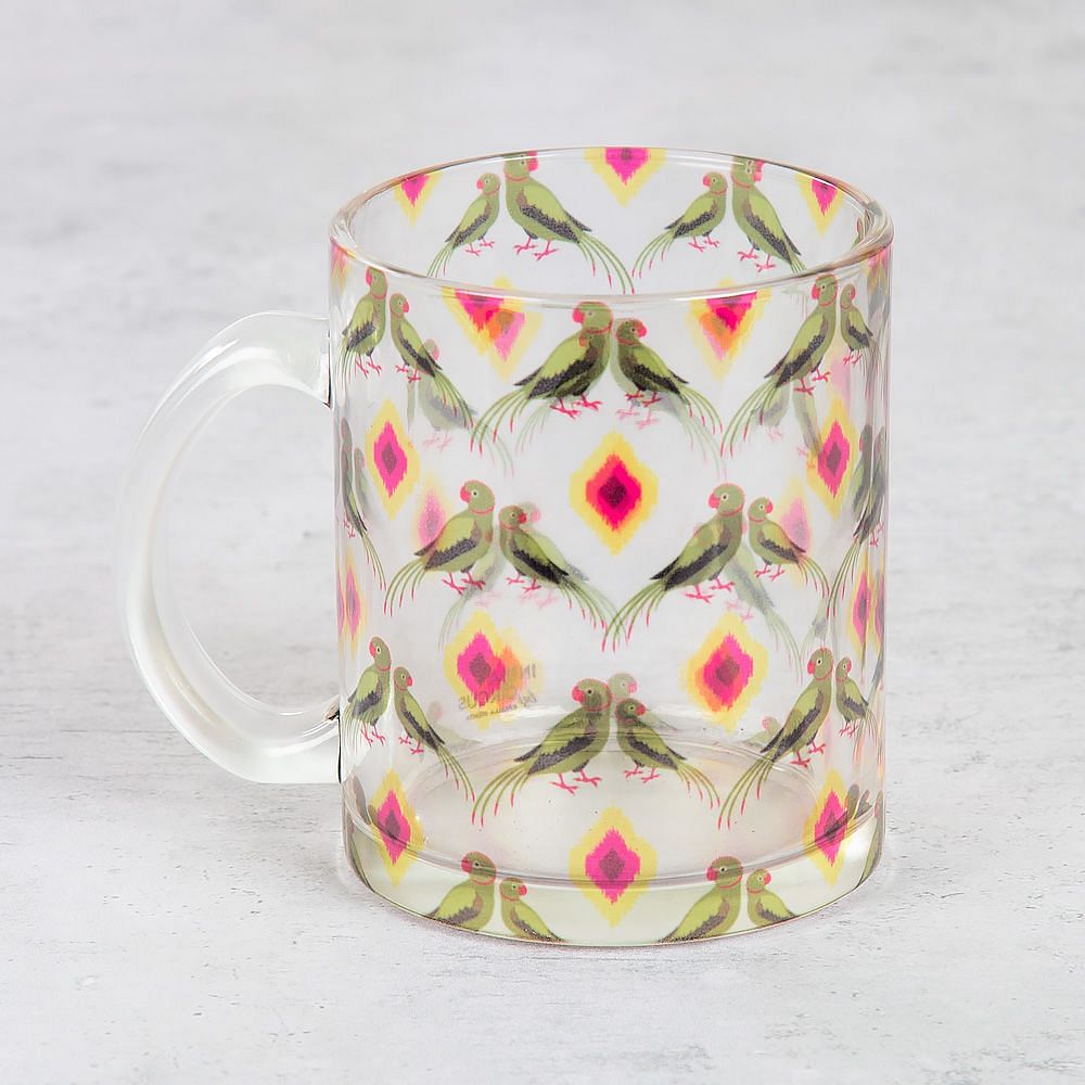 Madans Parrots Glass Mug