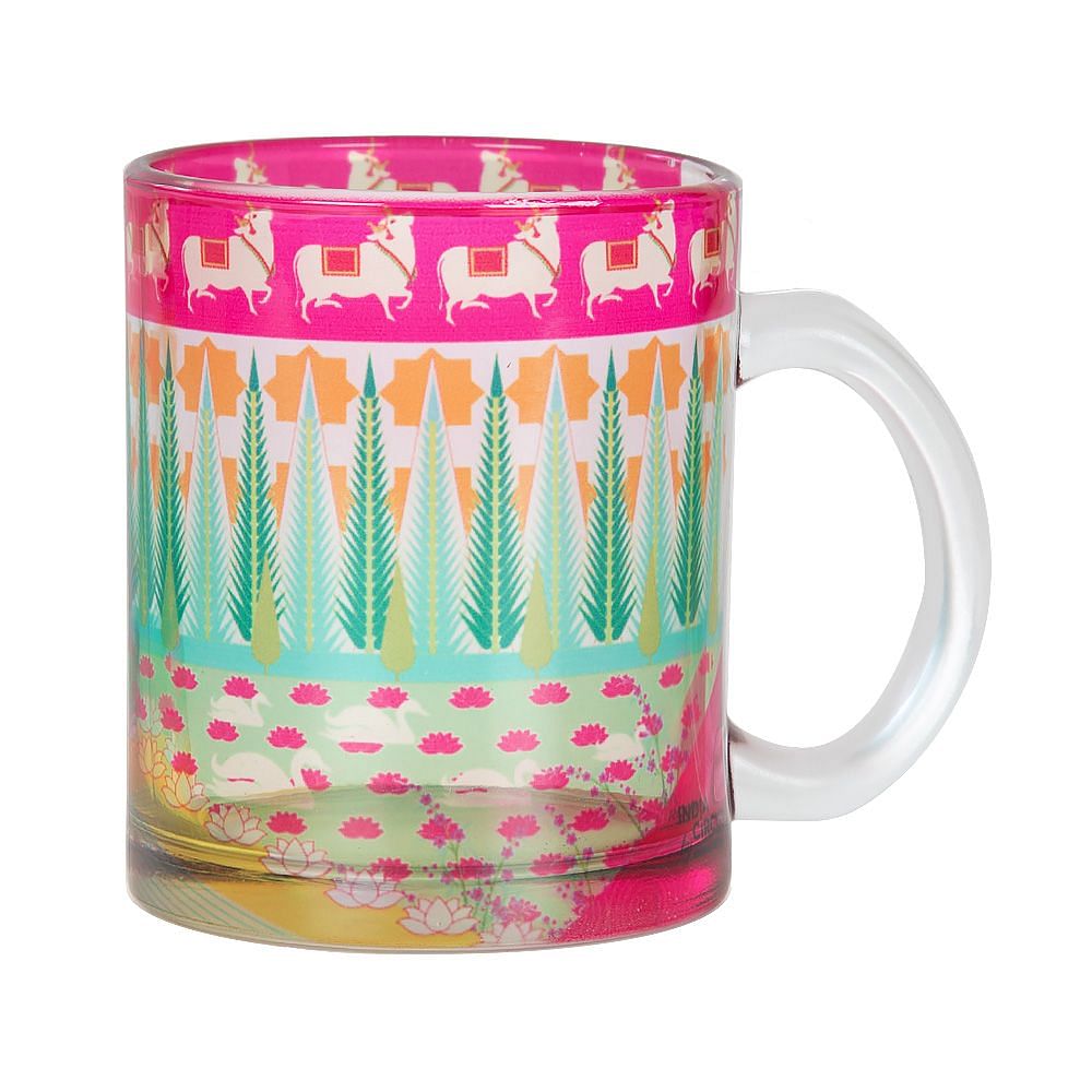 Nelumbo Nucifera Glass Mug