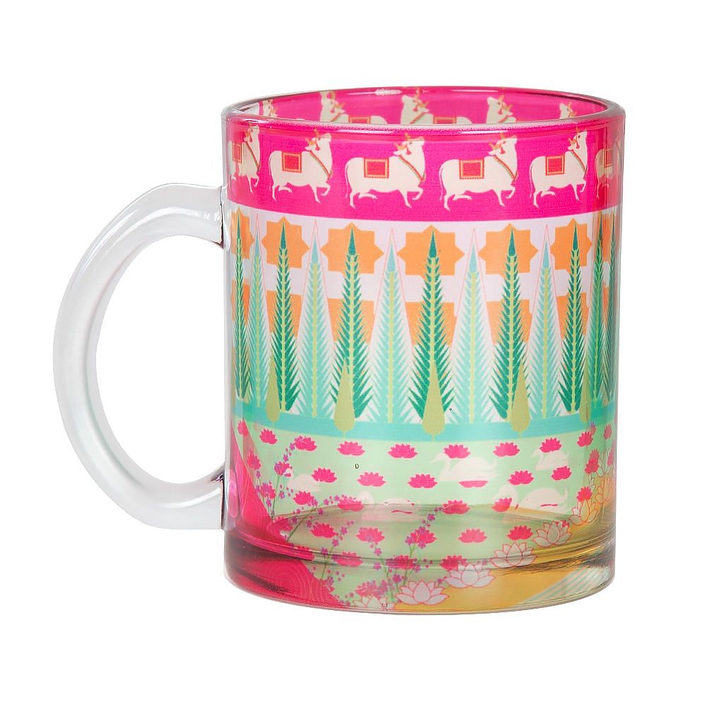 Nelumbo Nucifera Glass Mug