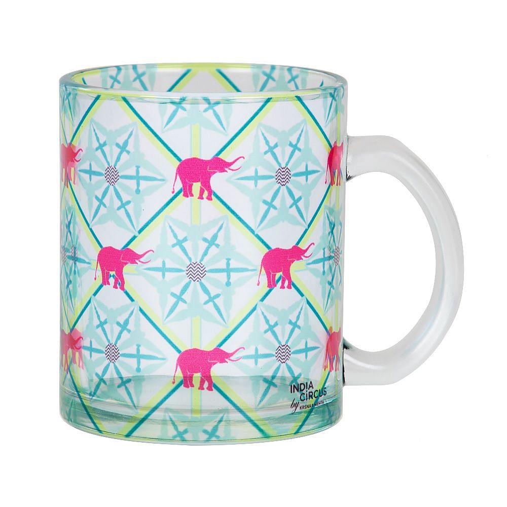 Flowerheads of Chevron Glass Mug