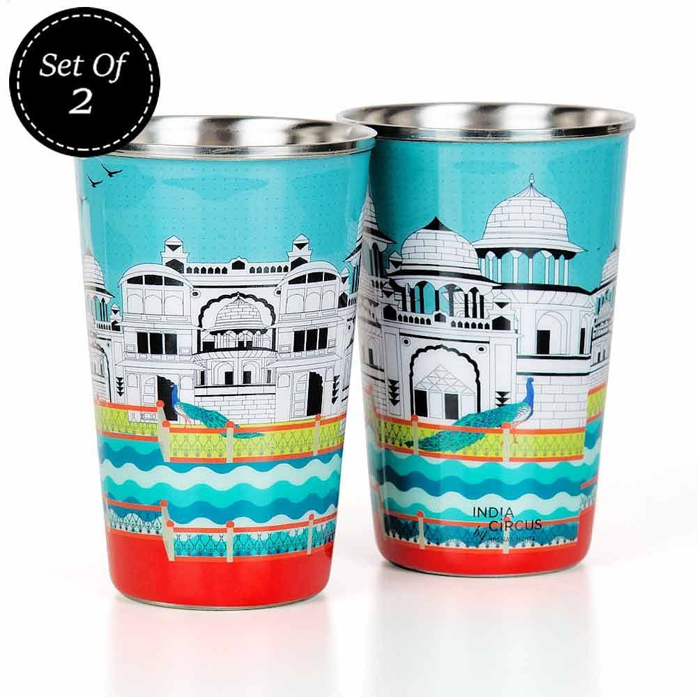 Castle of Living Water Steel Tumbler (Set of 2)