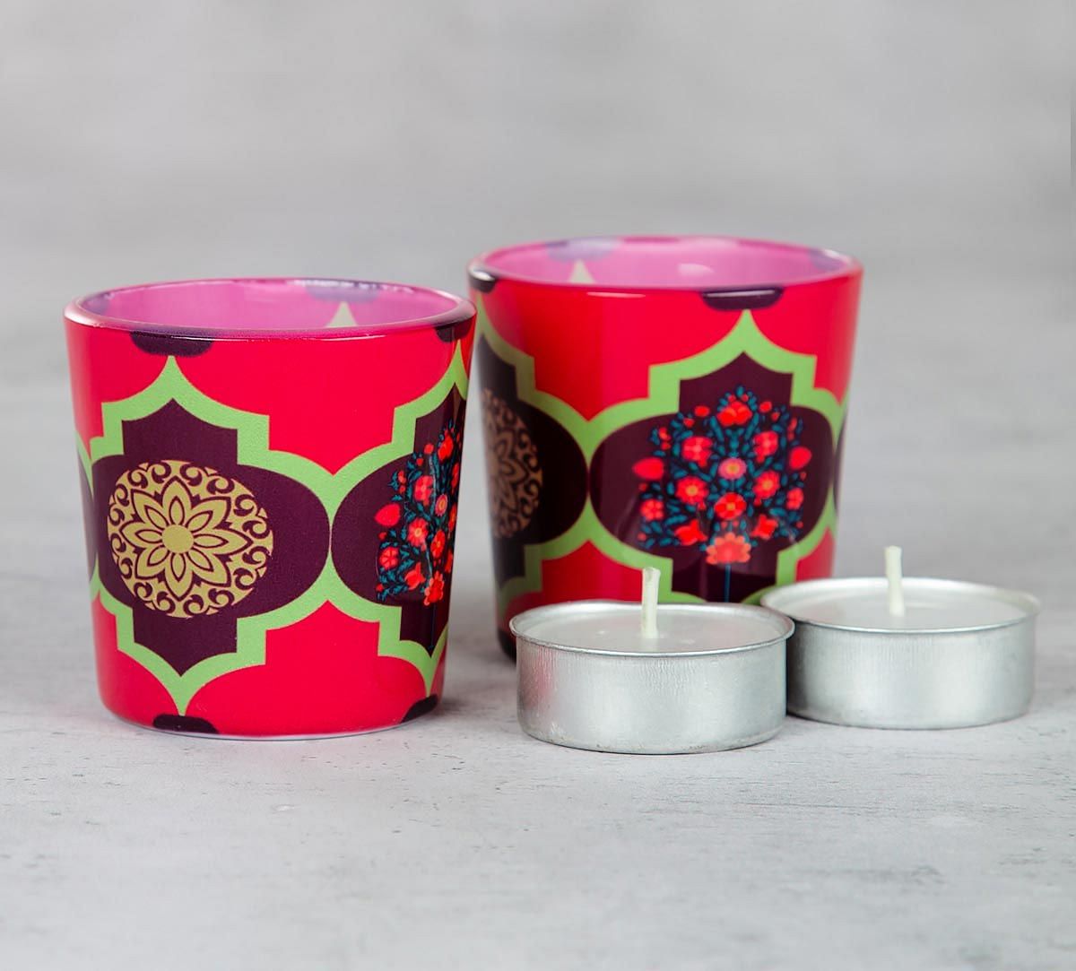 Latticed Synergy Tea Light Holder (Set of 2)