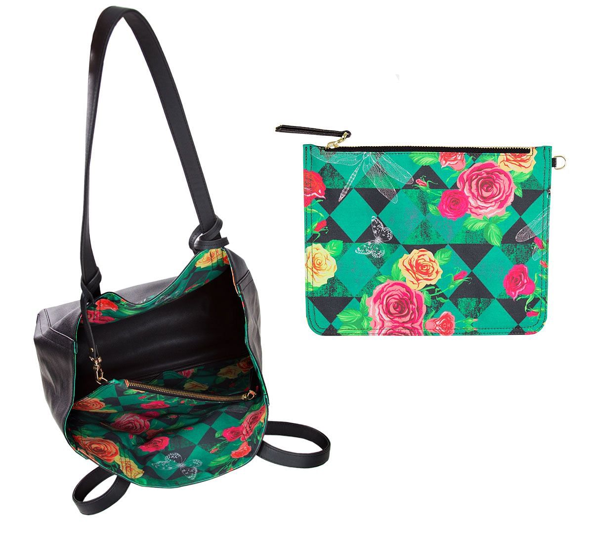 Floral Flutter Reversible Bag