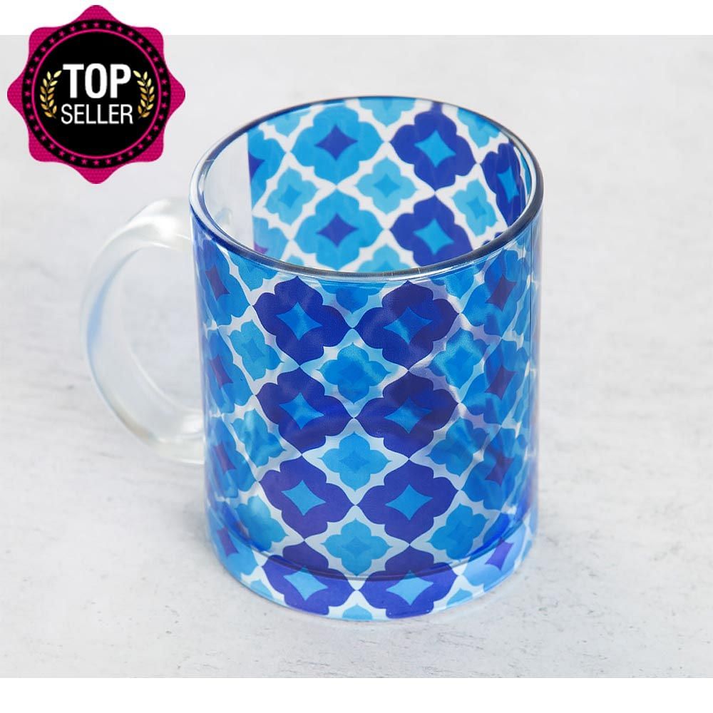 Ultramarine Tracery Glass Mug