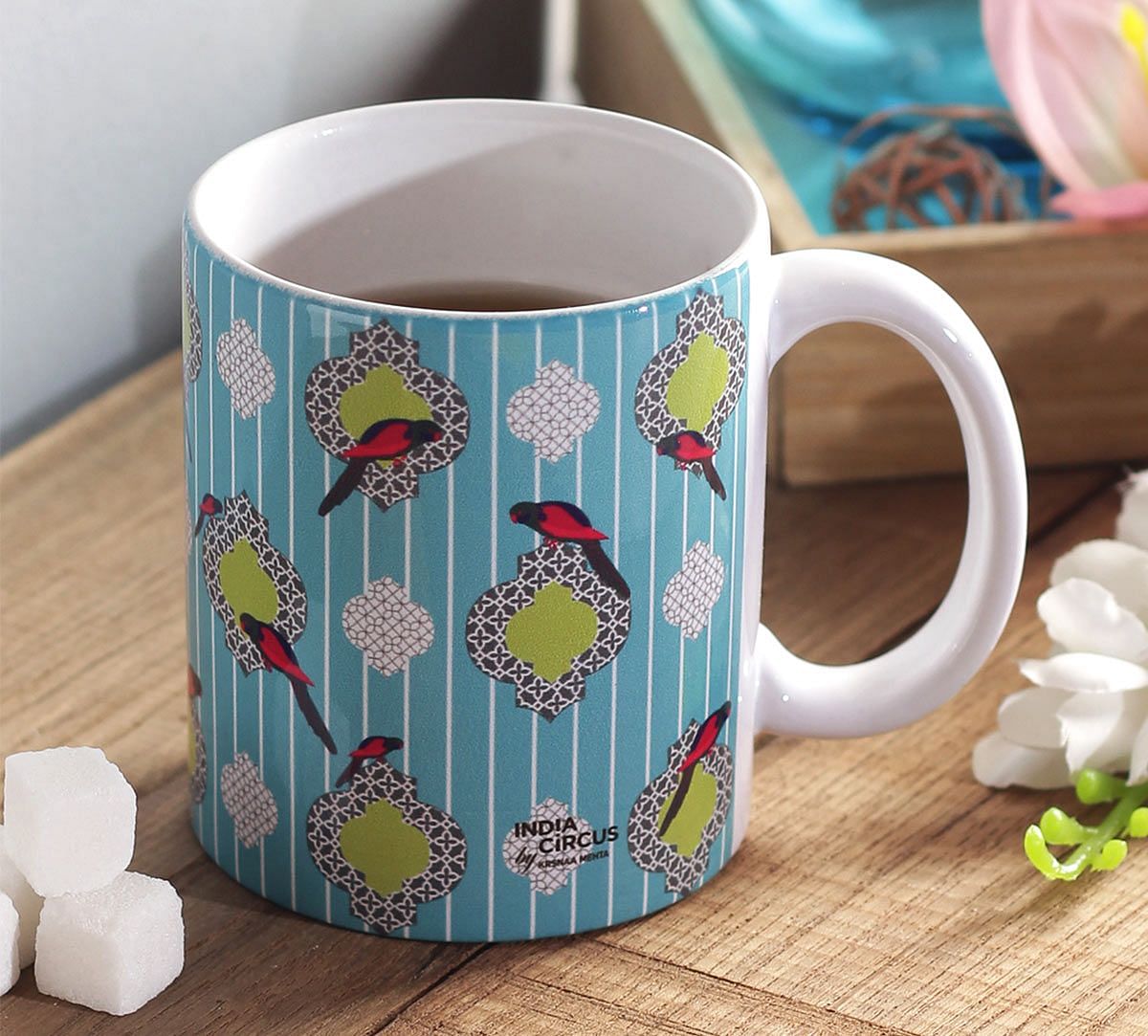 Peeking Parrots Mug