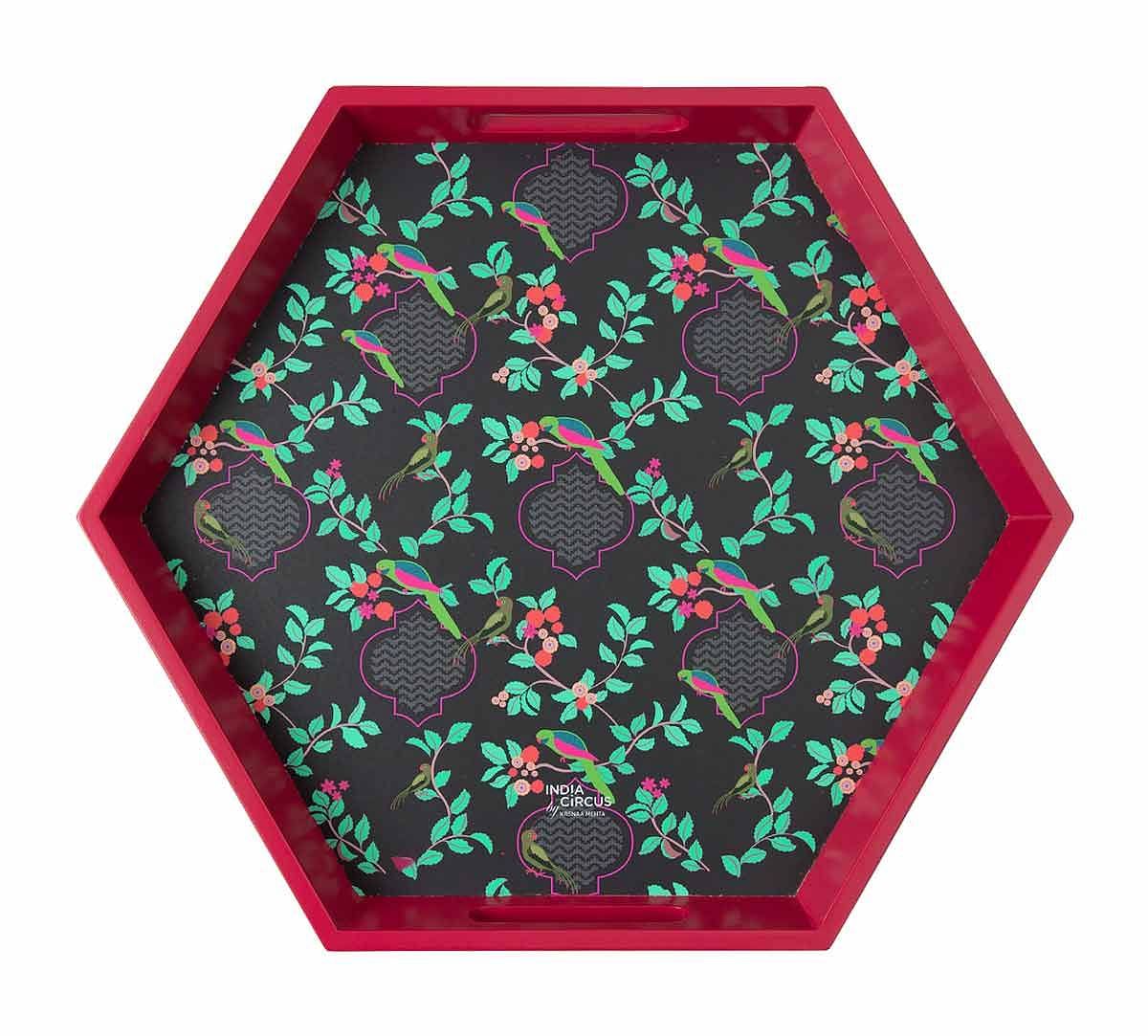 India Circus Perches on a Lattice Tray