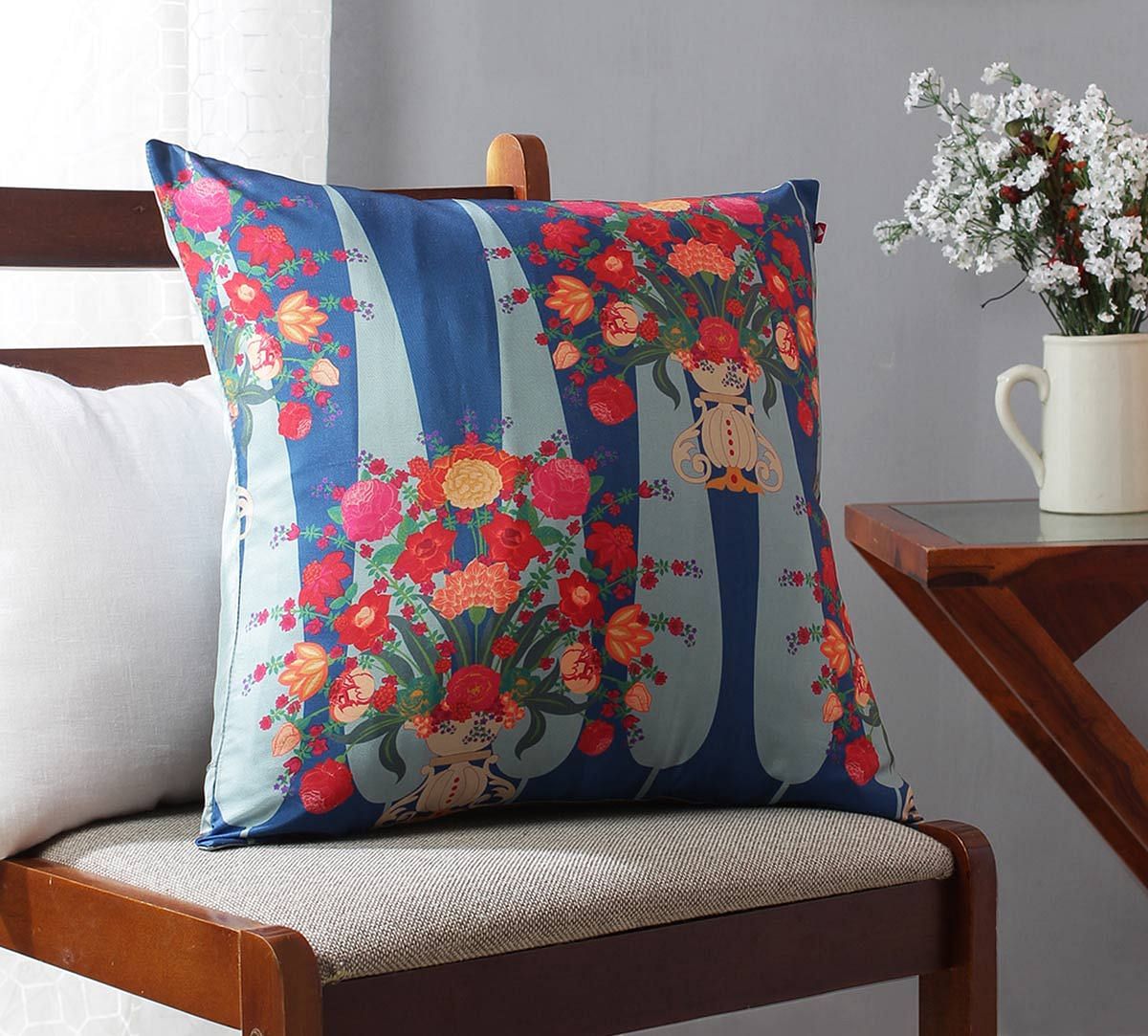 India Circus Conifer Affair Blended Taf Silk Cushion Cover