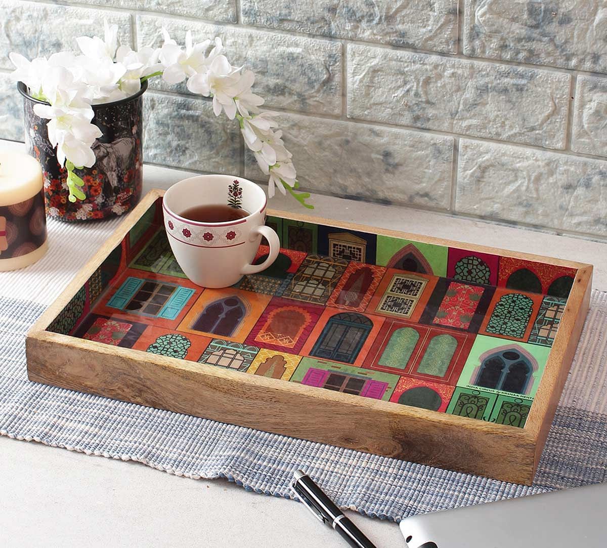 India Circus Mughal Doors Reiteration Serving Tray
