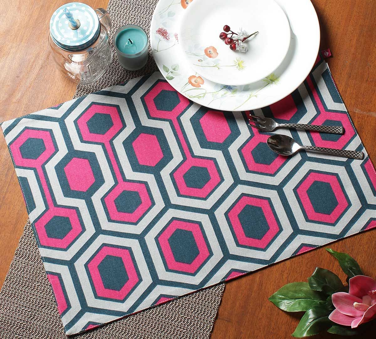 India Circus Prismatic Hexagons Table Mat Set of 6