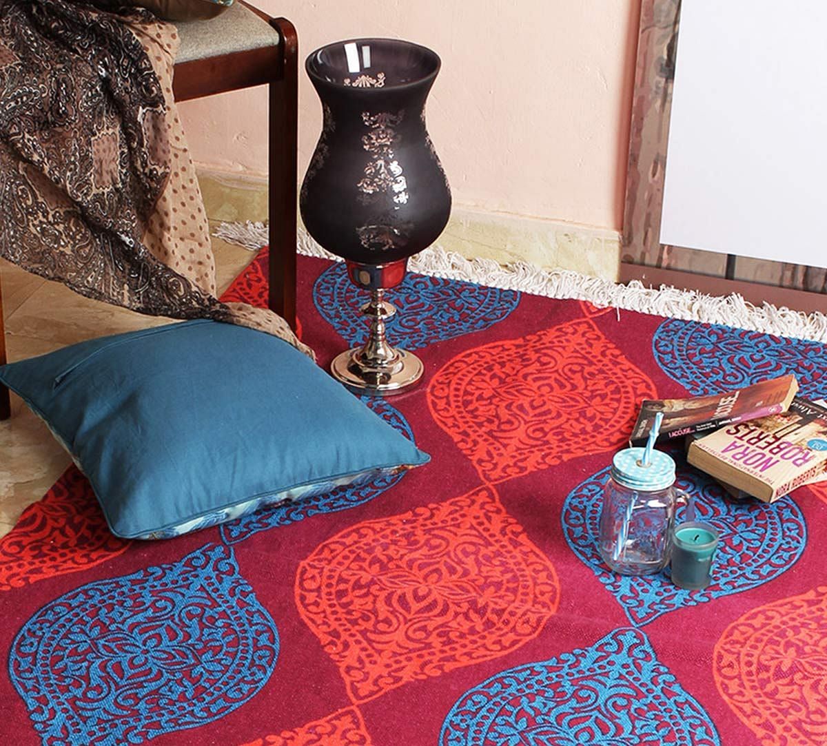 India Circus Floral Hourglass Rug