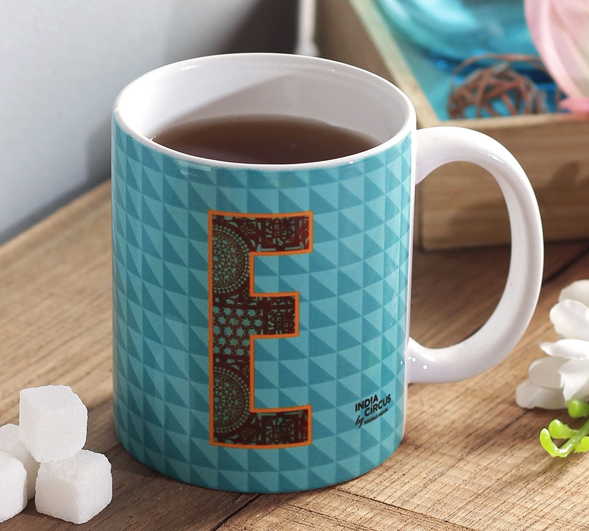 India Circus Exotic Alphabet E Mug