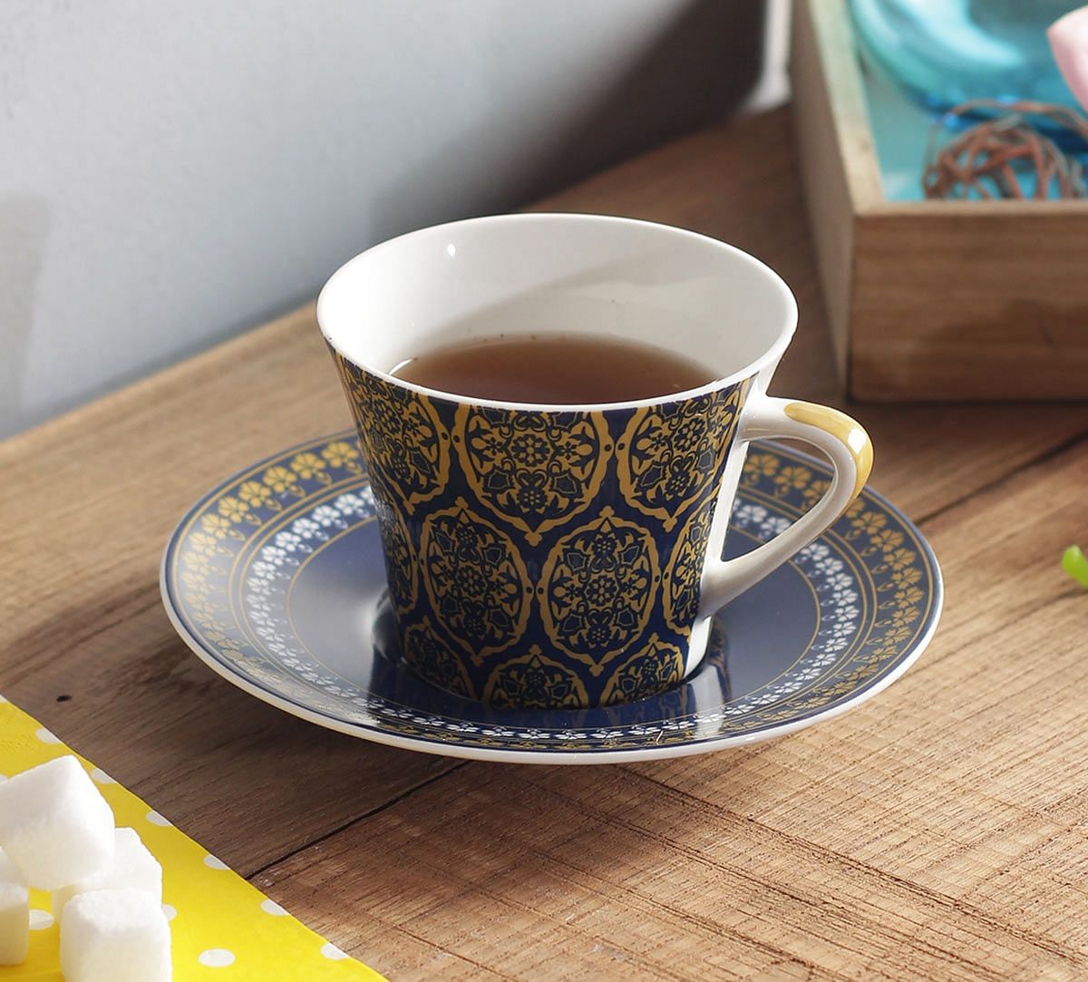 India Circus Floral Hypnosis Cup & Saucer