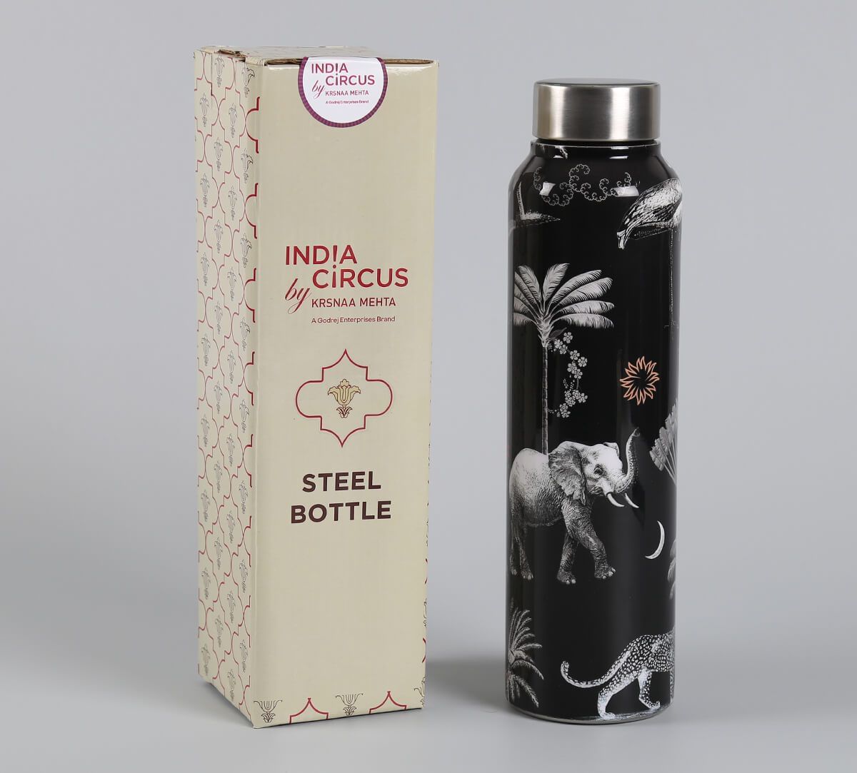 India Circus by Krsnaa Mehta Animalia Creations Big Steel Bottle