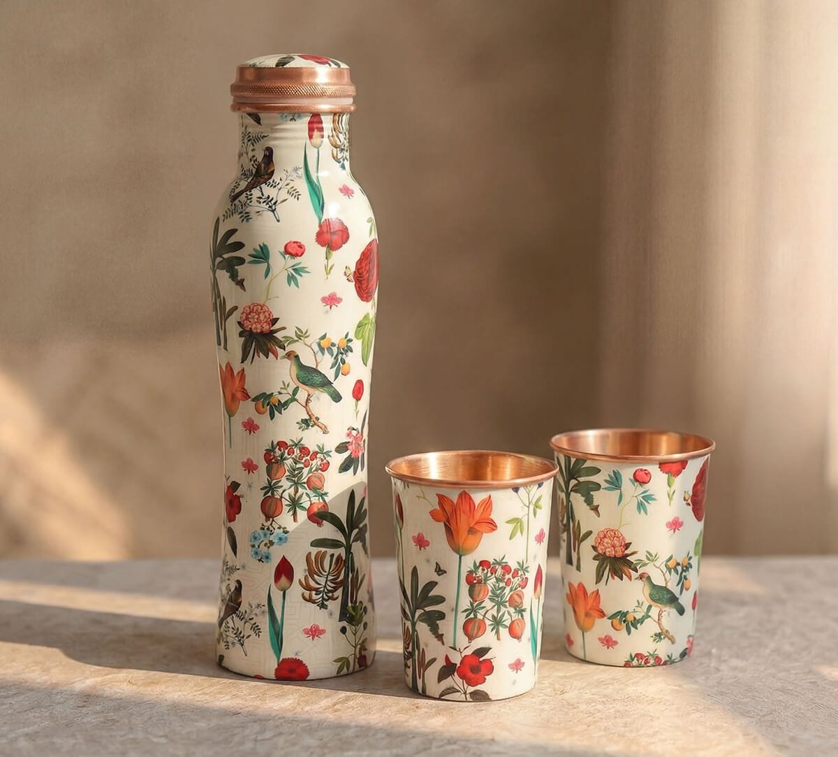 India Circus by Krsnaa Mehta Petal and Plume Copper Combo Set