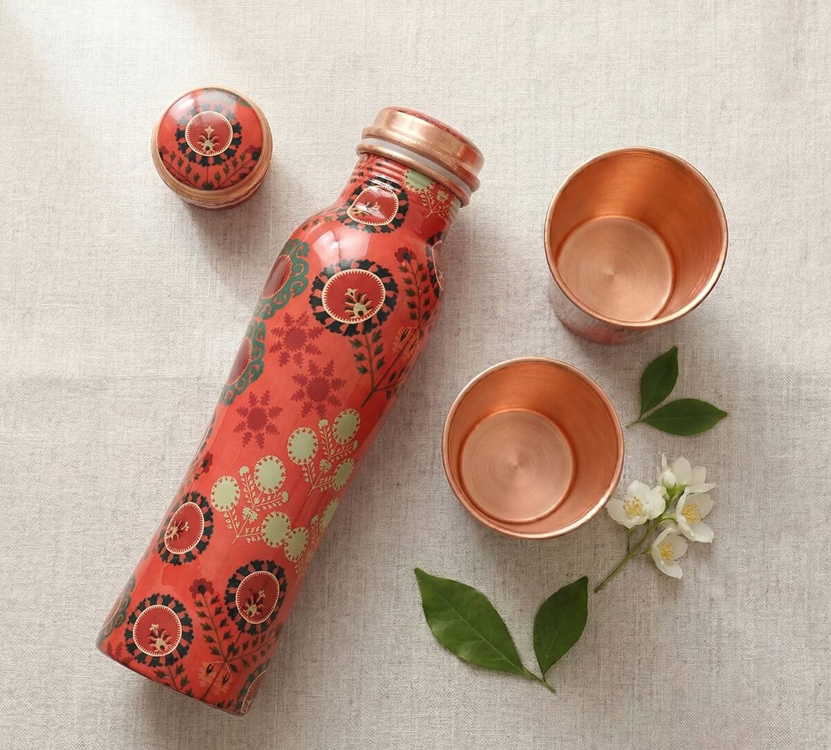 India Circus by Krsnaa Mehta Raceme Rosettes Copper Combo Set