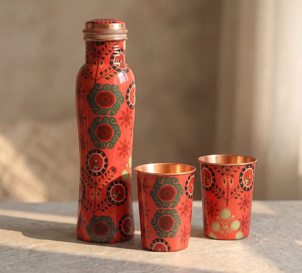 India Circus by Krsnaa Mehta Raceme Rosettes Copper Combo Set