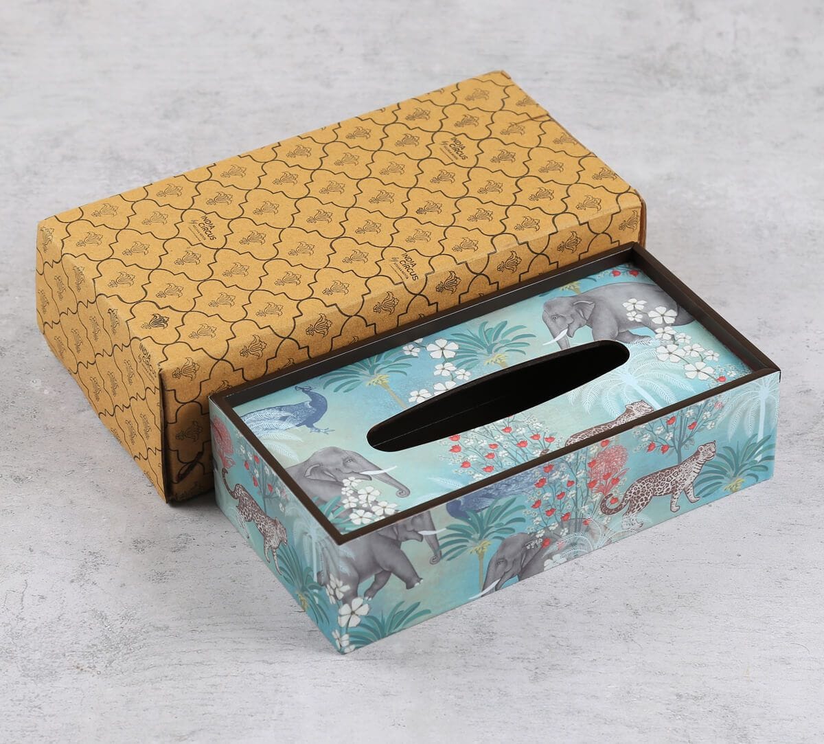 India Circus by Krsnaa Mehta Wildlife Safari Tissue Box Holder