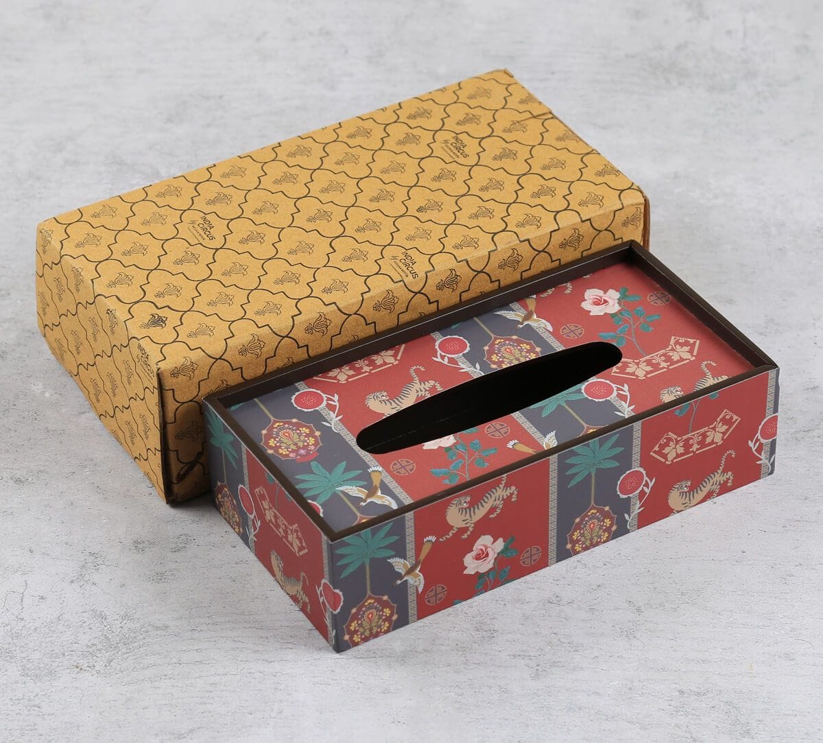 India Circus by Krsnaa Mehta Playful Paradise Tissue Box Holder