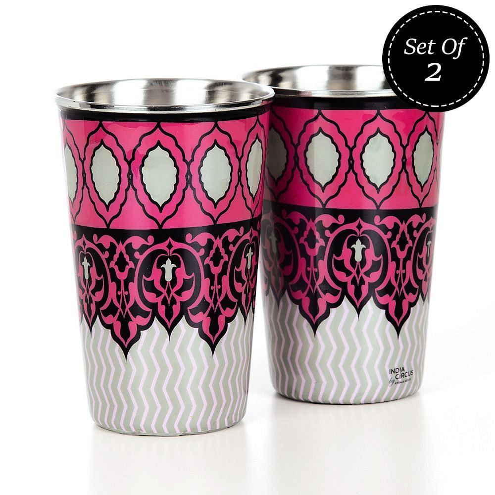 Mughal Supremacy Steel Tumbler (Set of 2)