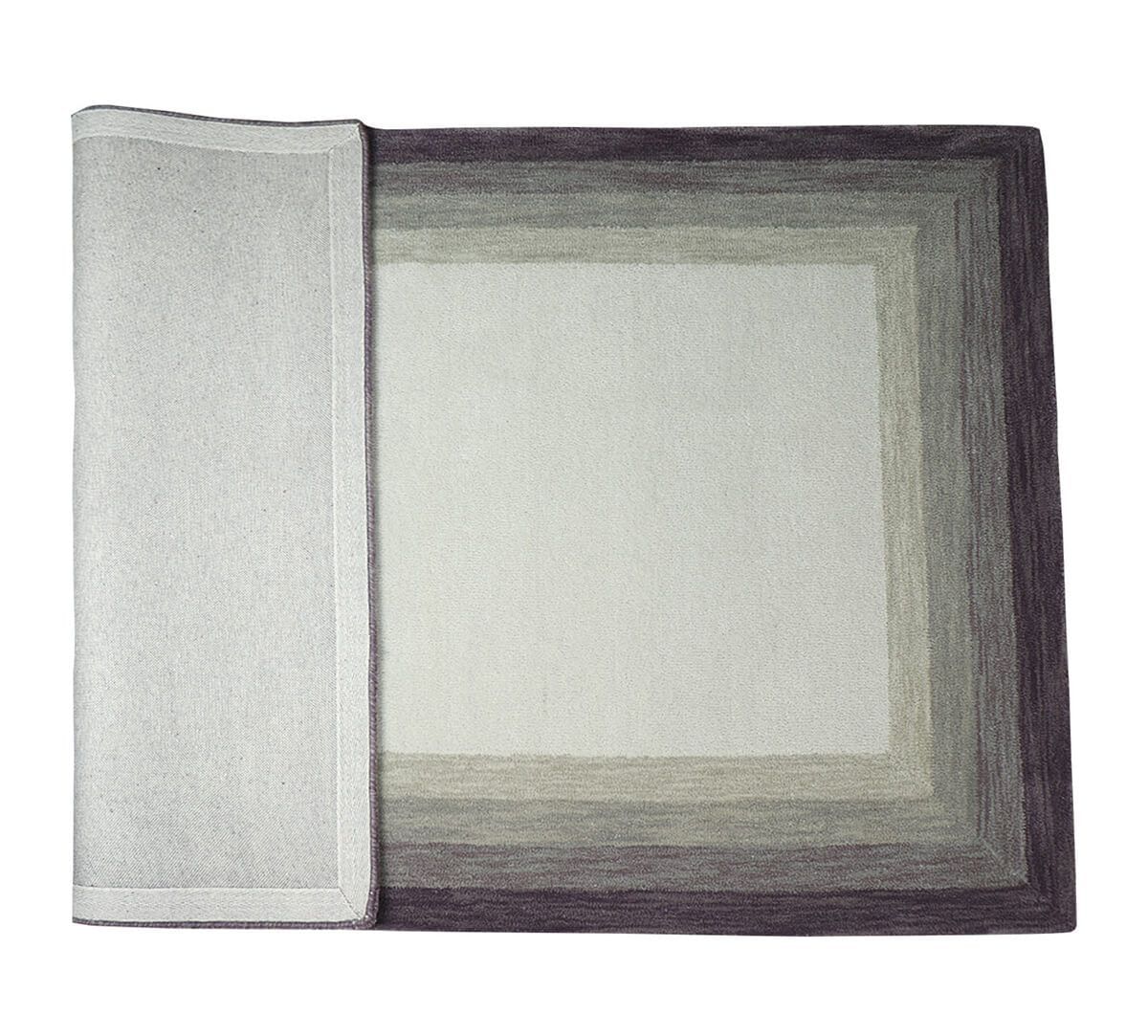 India Circus by Krsnaa Mehta Cream Repeating Rectangles 4ft x 6ft Rug