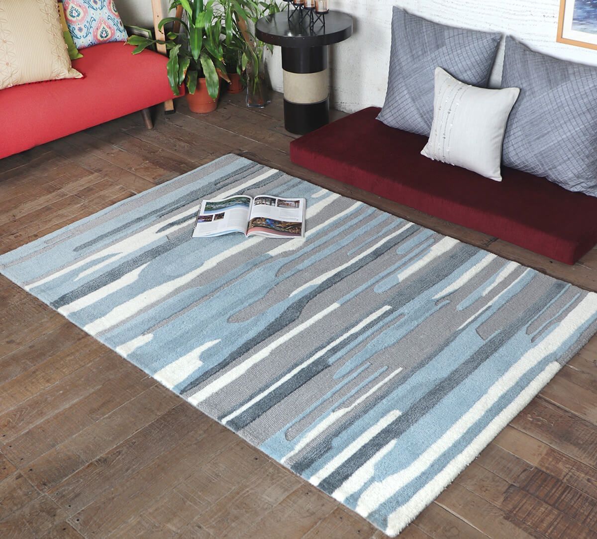 India Circus by Krsnaa Mehta Pacific Waves 4ft x 6ft Rug