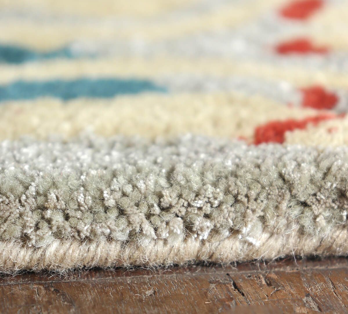 India Circus by Krsnaa Mehta Rust and Teal Romance 4ft x 6ft Rug