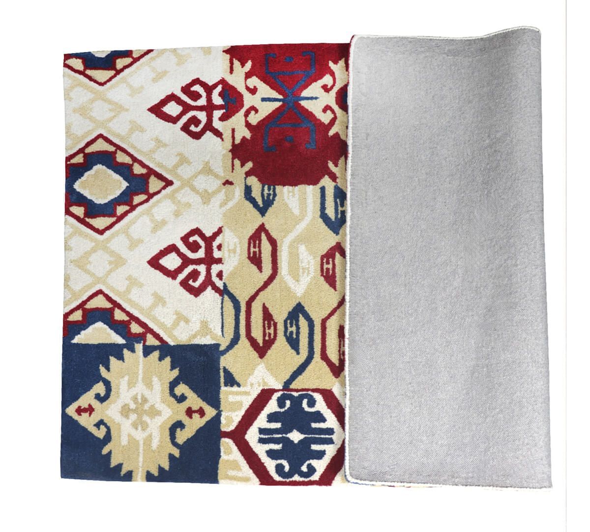 India Circus by Krsnaa Mehta Mosaic of Kilim 4ft x 6ft Rug