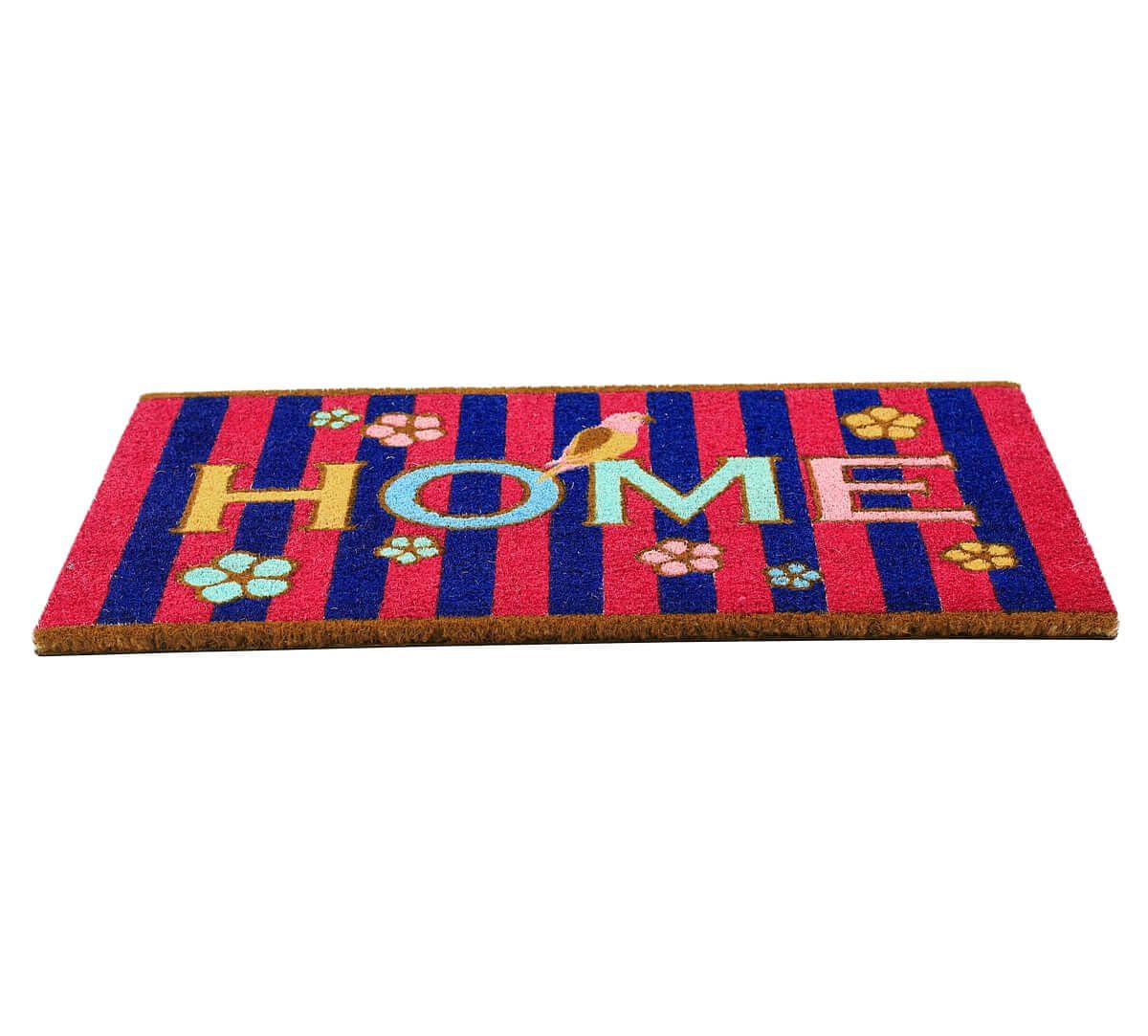 India Circus by Krsnaa Mehta Striped Florals Doormat