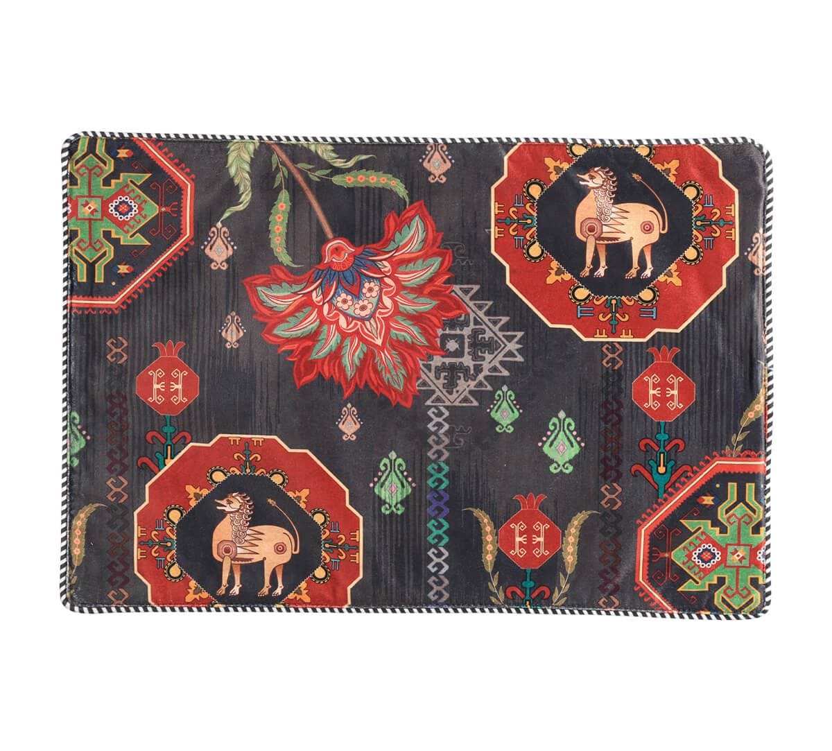 India Circus by Krsnaa Mehta Midnight Tranquility Micro Velvet Table Mat