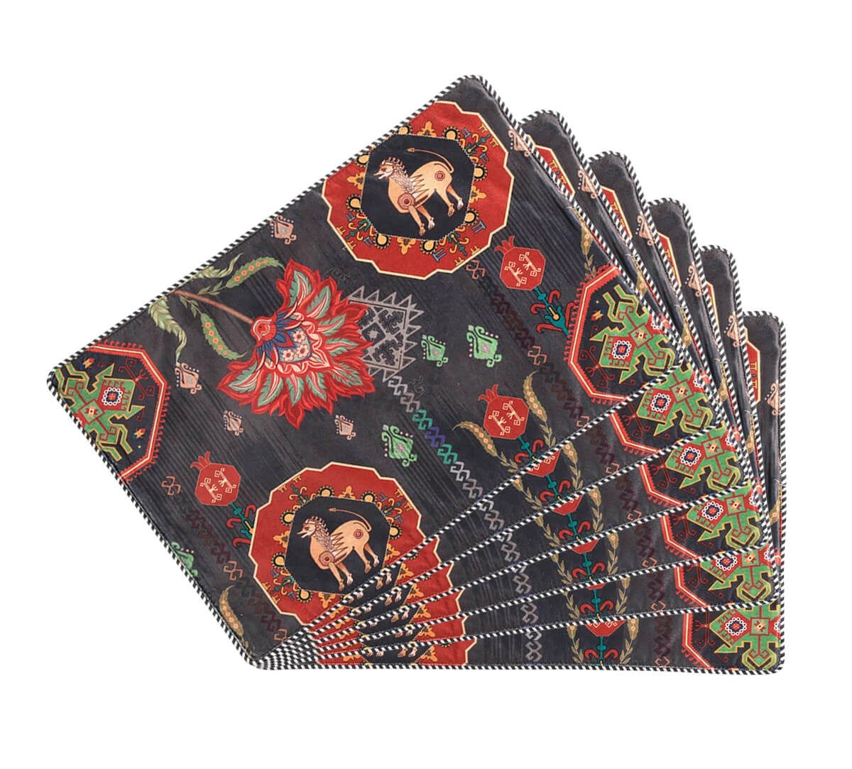 India Circus by Krsnaa Mehta Midnight Tranquility Micro Velvet Table Mat