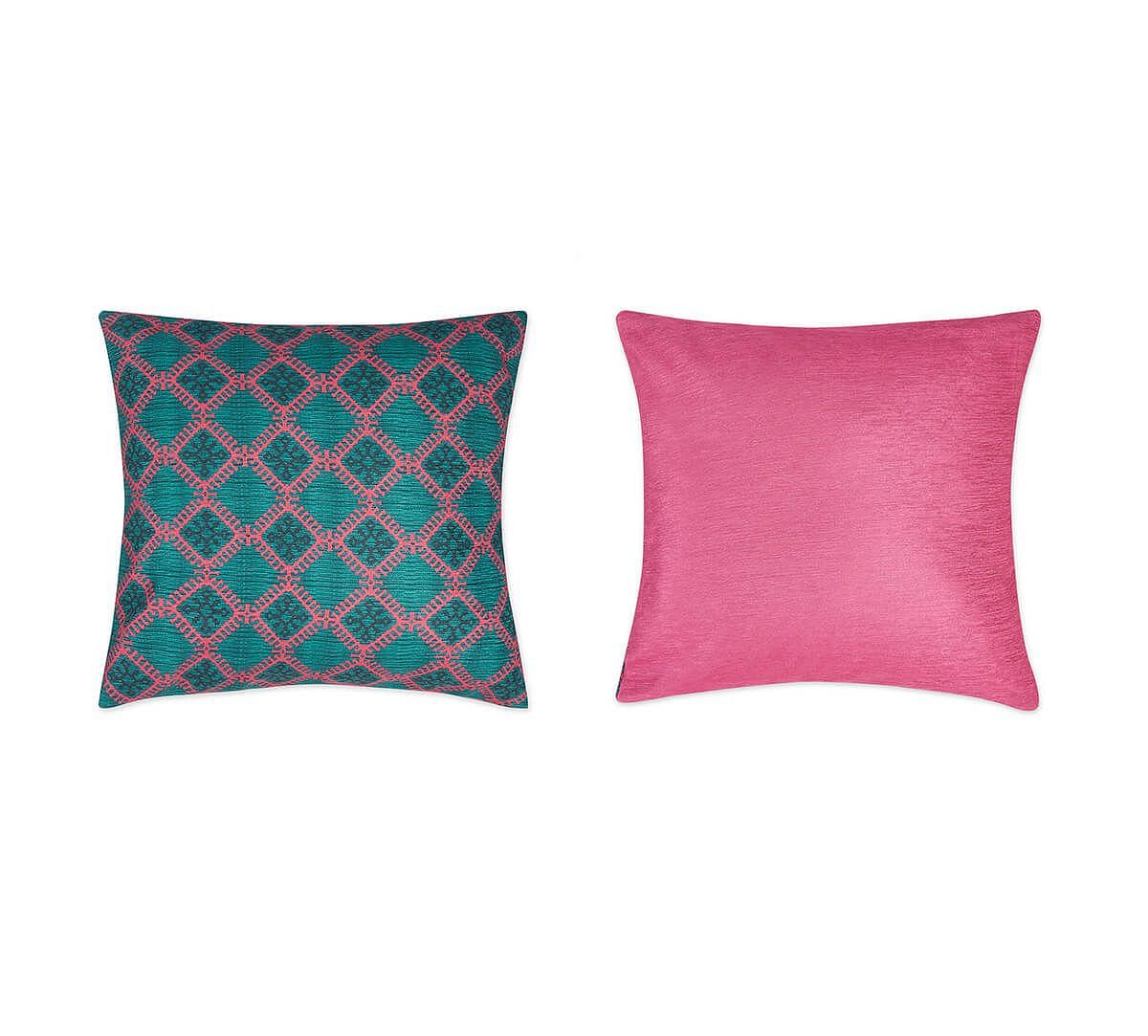 India Circus by Krsnaa Mehta Checkerboard Charm Cushion Cover Set of 5