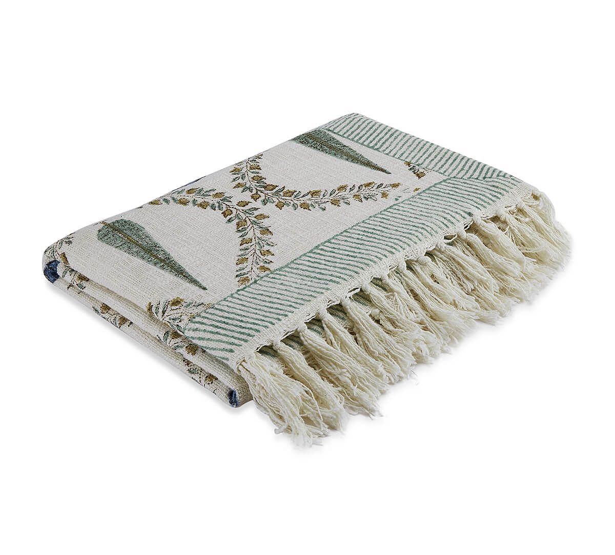 India Circus by Krsnaa Mehta Cerulean Poppy Throw