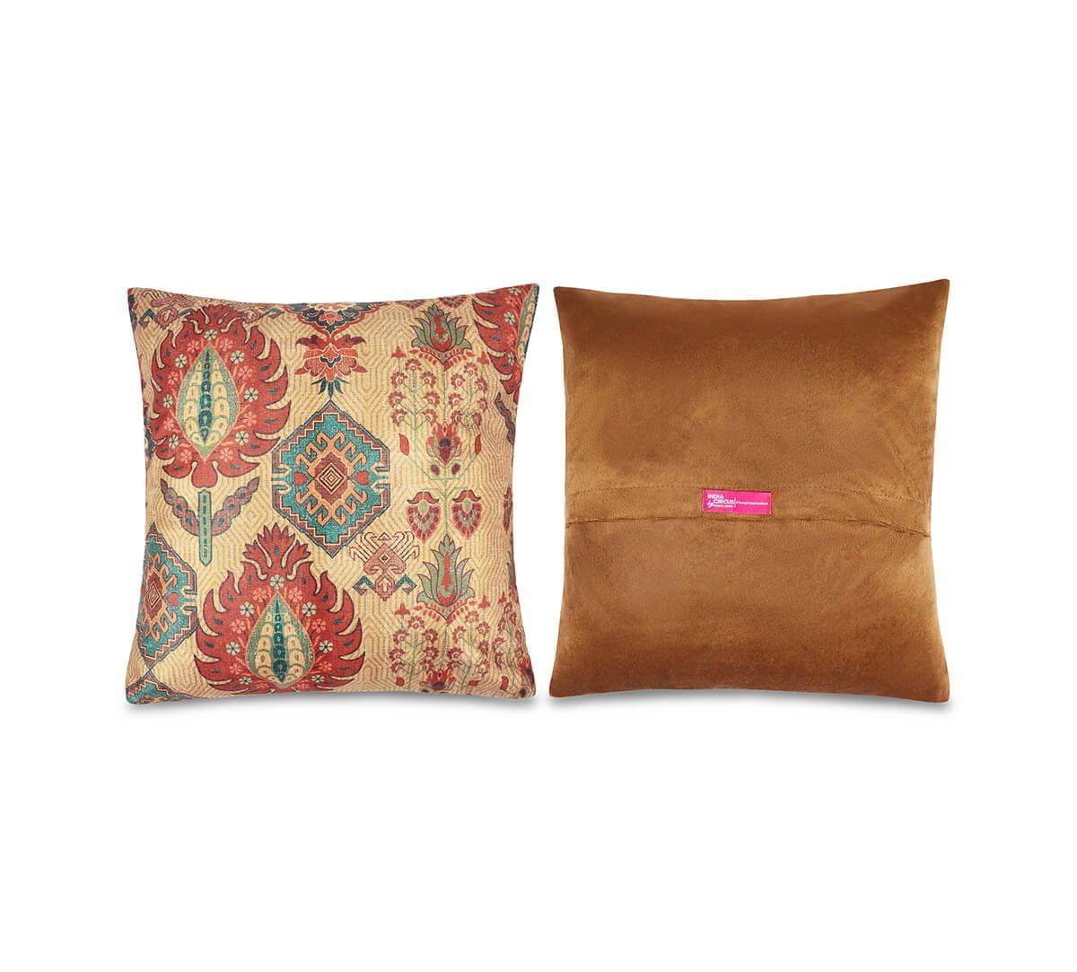 India Circus by Krsnaa Mehta Rhymes of Rust Blended Velvet Cushion Cover Set of 5