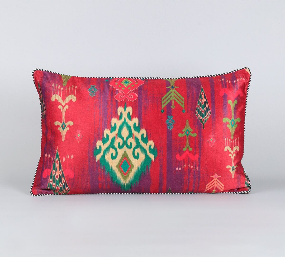India Circus by Krsnaa Mehta Floral Falls Micro Velvet Cushion Cover