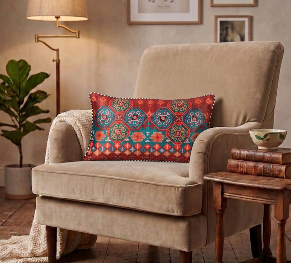 India Circus by Krsnaa Mehta The frozen fountain Micro Velvet Cushion Cover