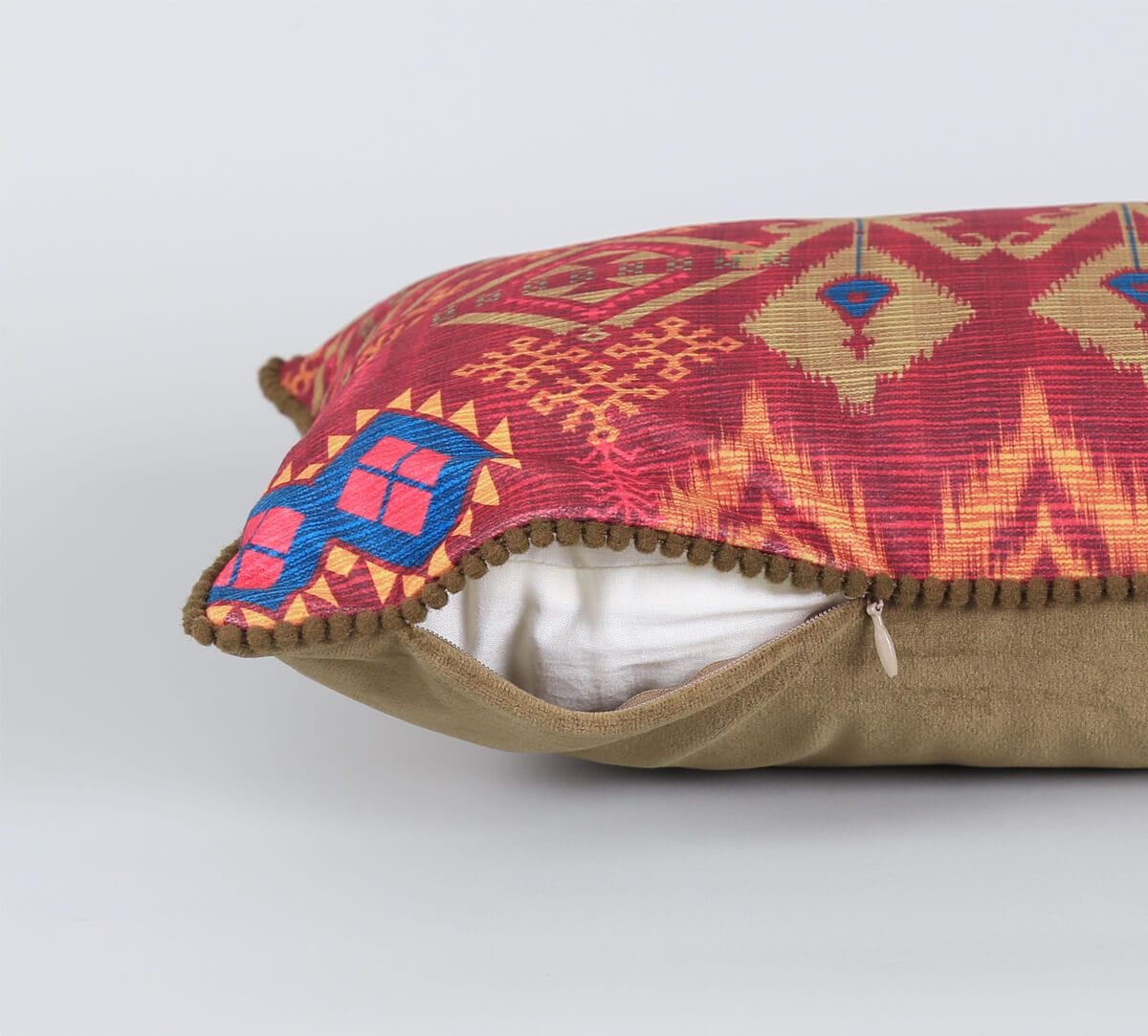 India Circus by Krsnaa Mehta Blooming Botanica Micro Velvet Cushion Cover