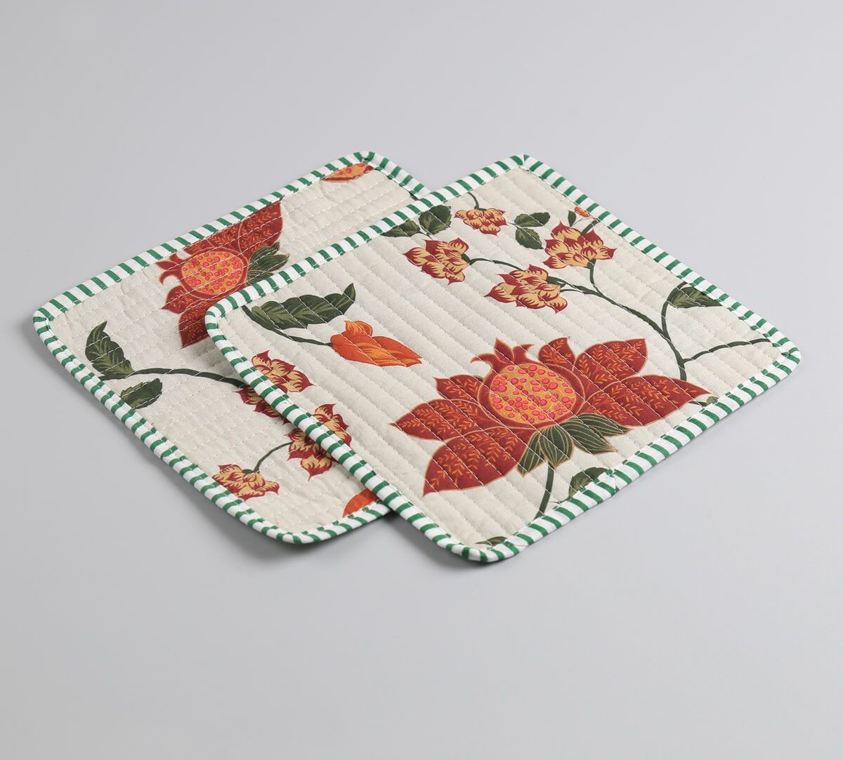 India Circus by Krsnaa Mehta Blushed Orchard Quilted Pot Holder Set of 2