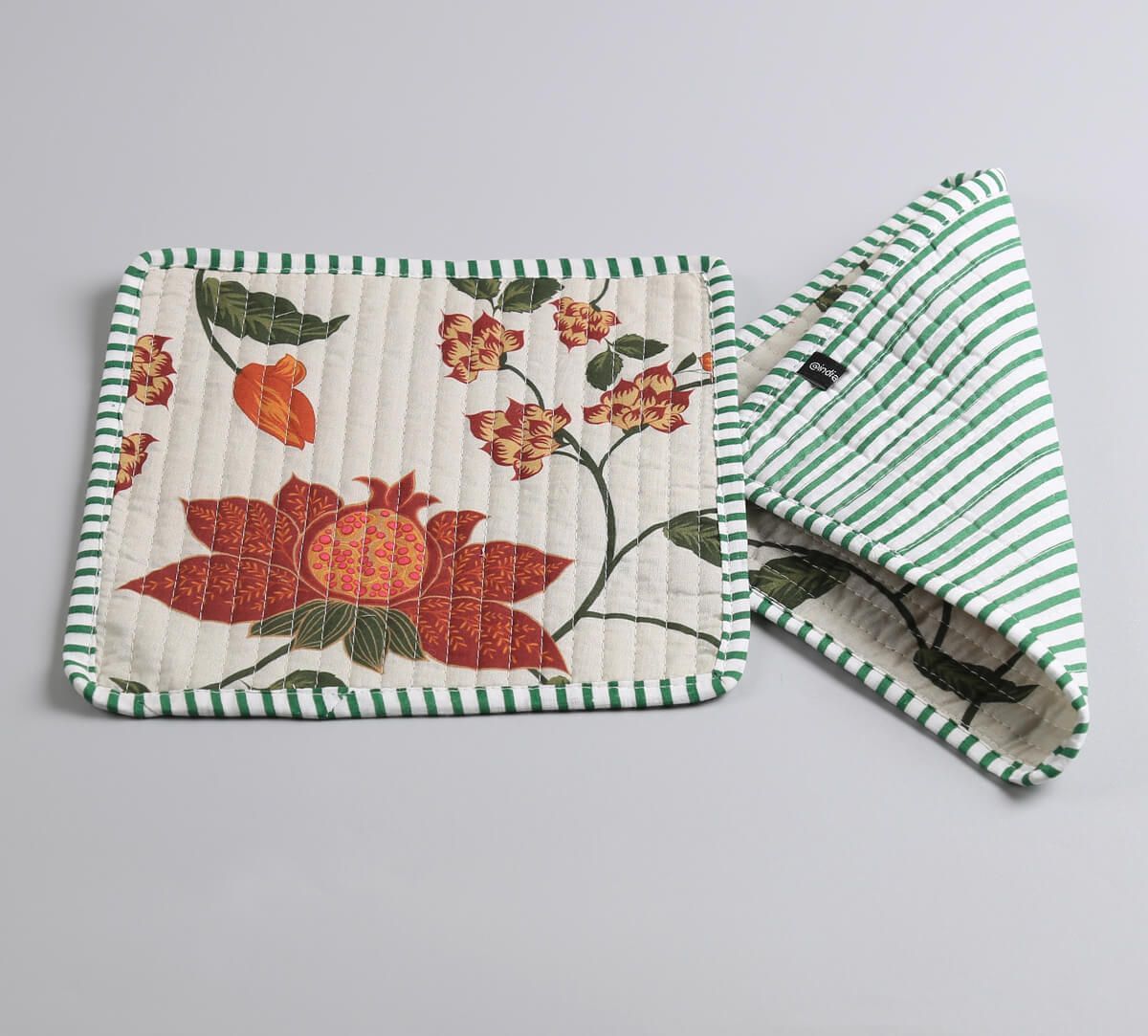 India Circus by Krsnaa Mehta Blushed Orchard Quilted Pot Holder Set of 2