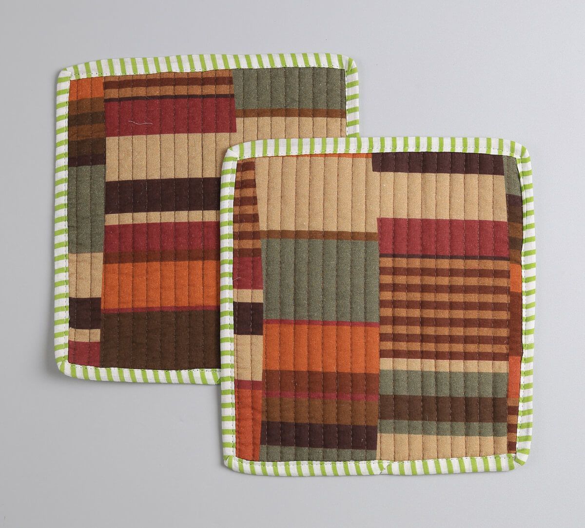 India Circus by Krsnaa Mehta Horizontal Hues Quilted Pot Holder Set of 2