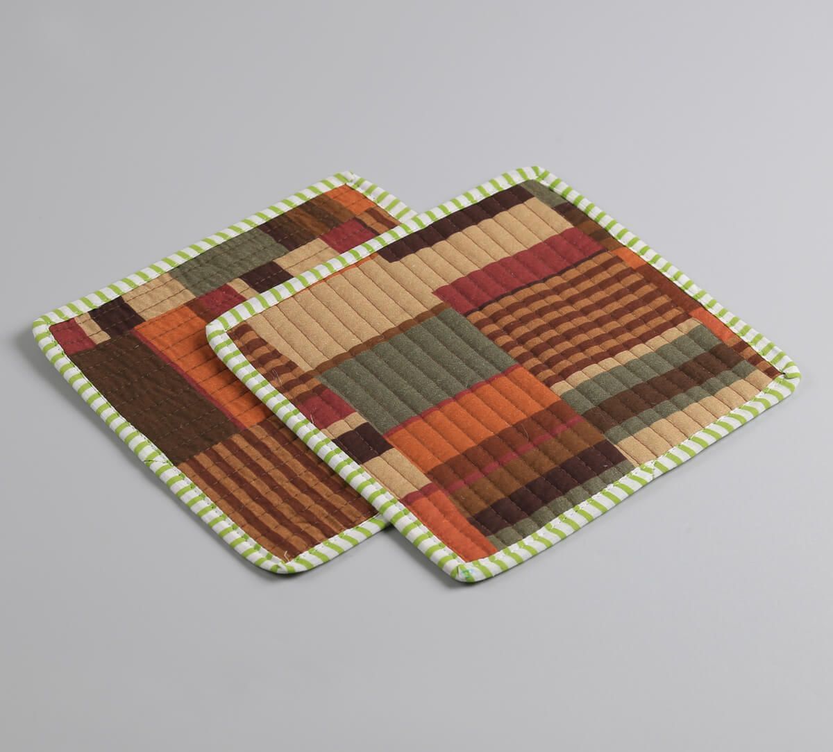 India Circus by Krsnaa Mehta Horizontal Hues Quilted Pot Holder Set of 2