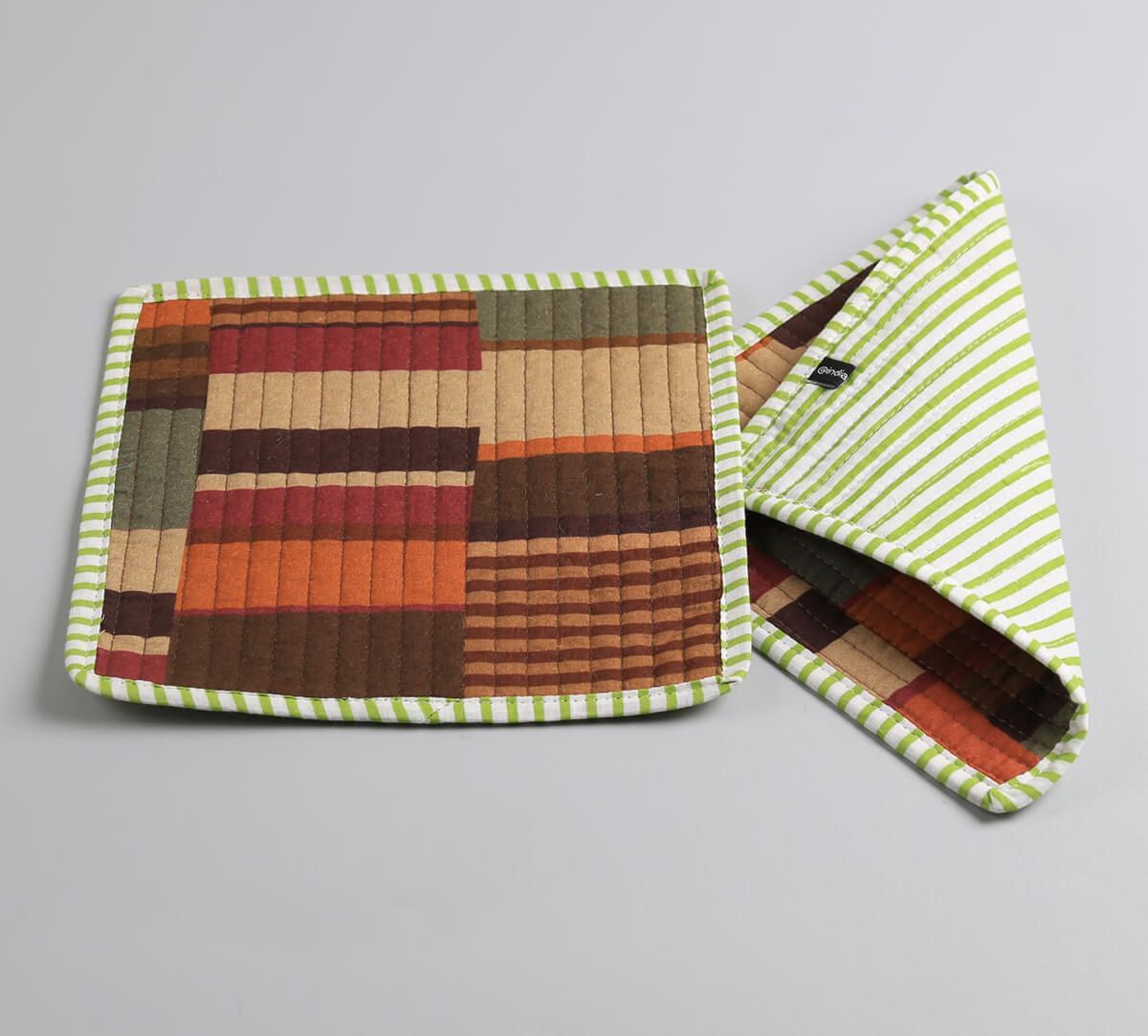 India Circus by Krsnaa Mehta Horizontal Hues Quilted Pot Holder Set of 2
