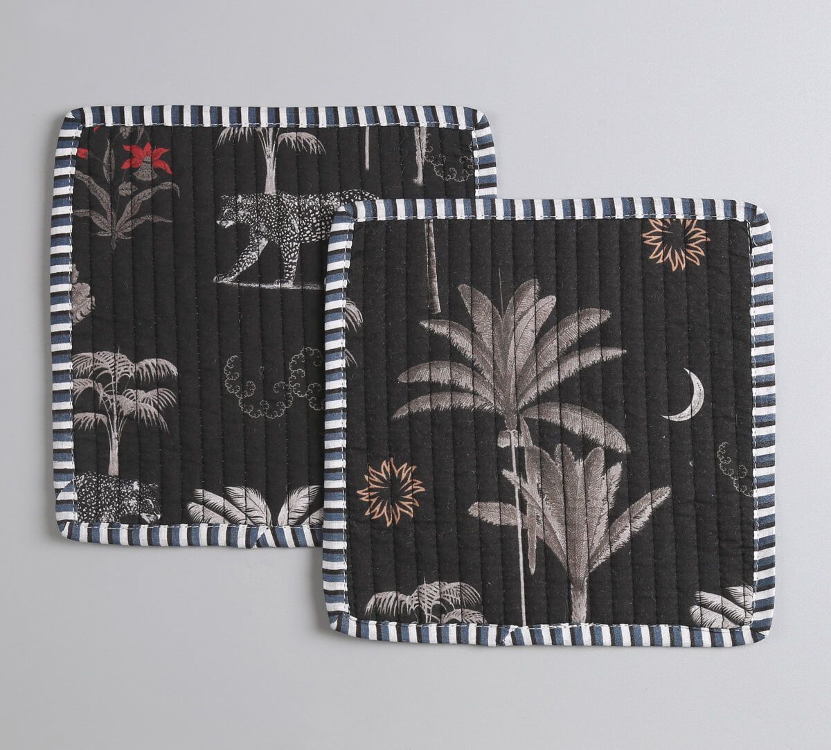 India Circus by Krsnaa Mehta Animalia Creations Quilted Pot Holder Set of 2
