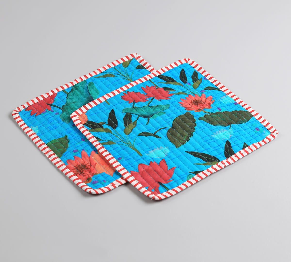 India Circus by Krsnaa Mehta Blossomy Mosaic Quilted Pot Holder Set of 2