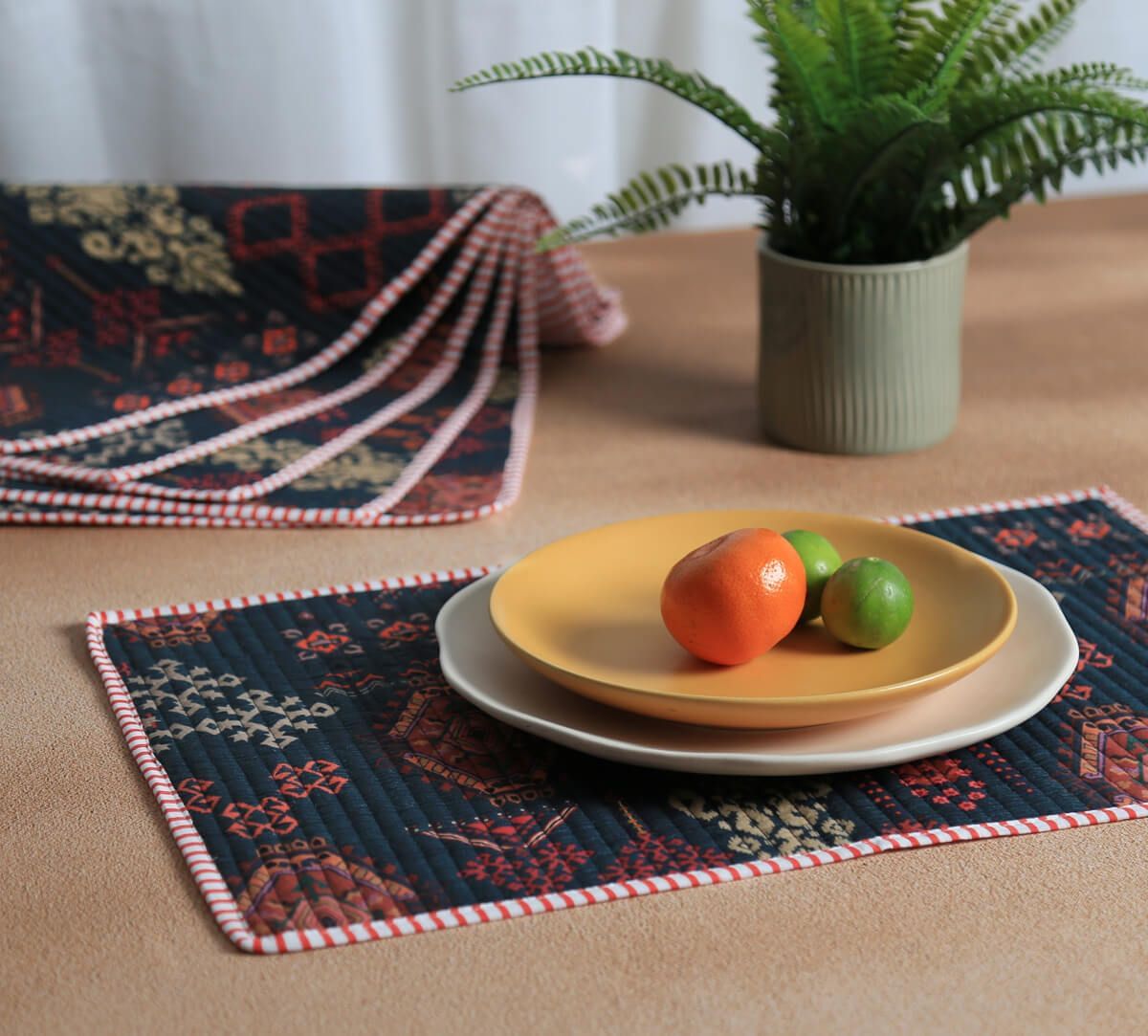 India Circus by Krsnaa Mehta Enchanting Mirage Quilted Table Mats Set of 6